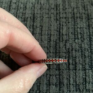 Lia Sophia Light Bright Red Eternity  Band Ring Sz9
